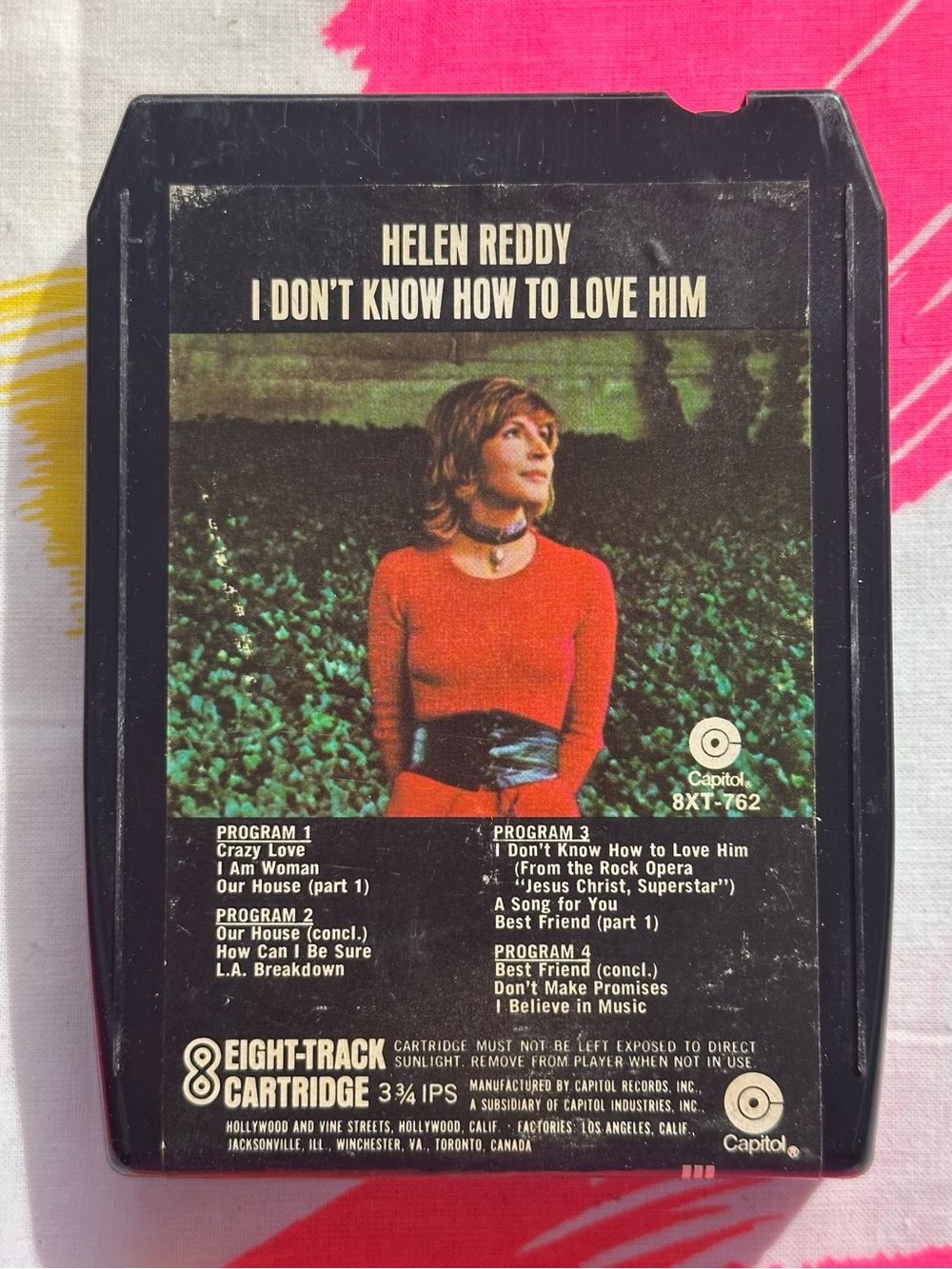 Vintage Helen Reddy "I Don't Know How to Love Him" 8-Track Tape (Capitol Records